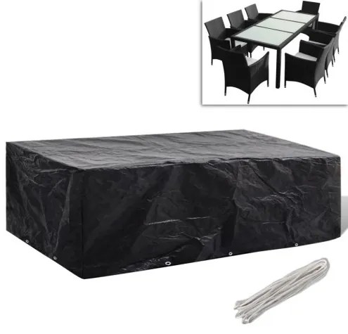Prikrývka na záhradný nábytok - ratanová sada pre 8 osôb 300 x 140 cm-