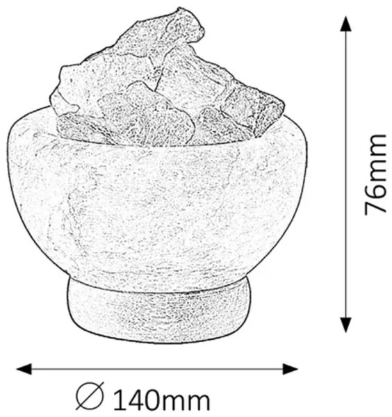Rabalux 4097 - Soľná lampa FUJI 1xE14/15W/230V