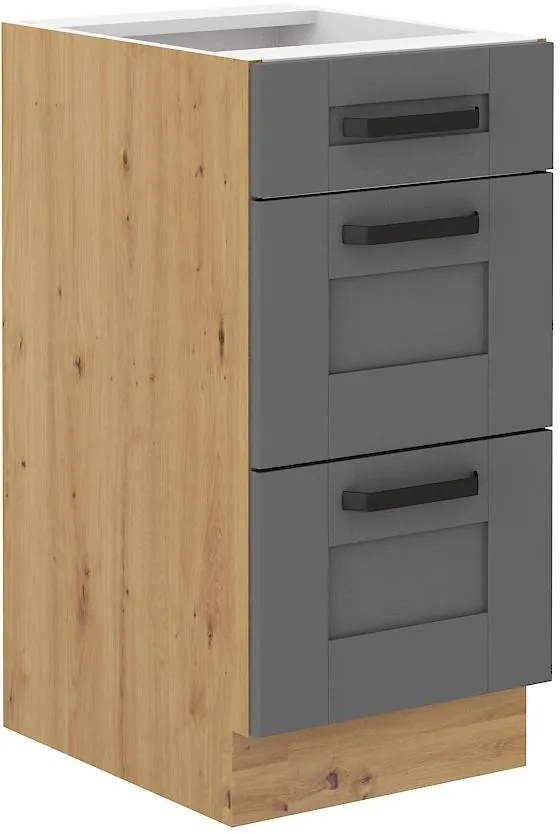 Horná kuchynská skrinka Lucid 40 D 3s BB (korpus: dub artisan + front: mdf dustgrey). Vlastná spoľahlivá doprava až k Vám domov. 1134748