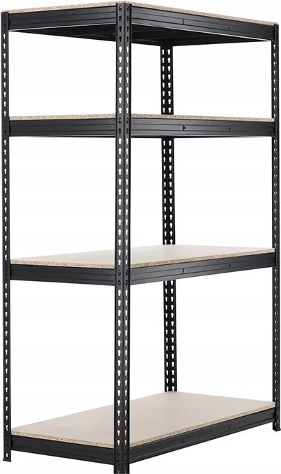 CH 4- policový kovový úložný regál Tosca III. PRO 180 x 120 x 60 cm - čierna