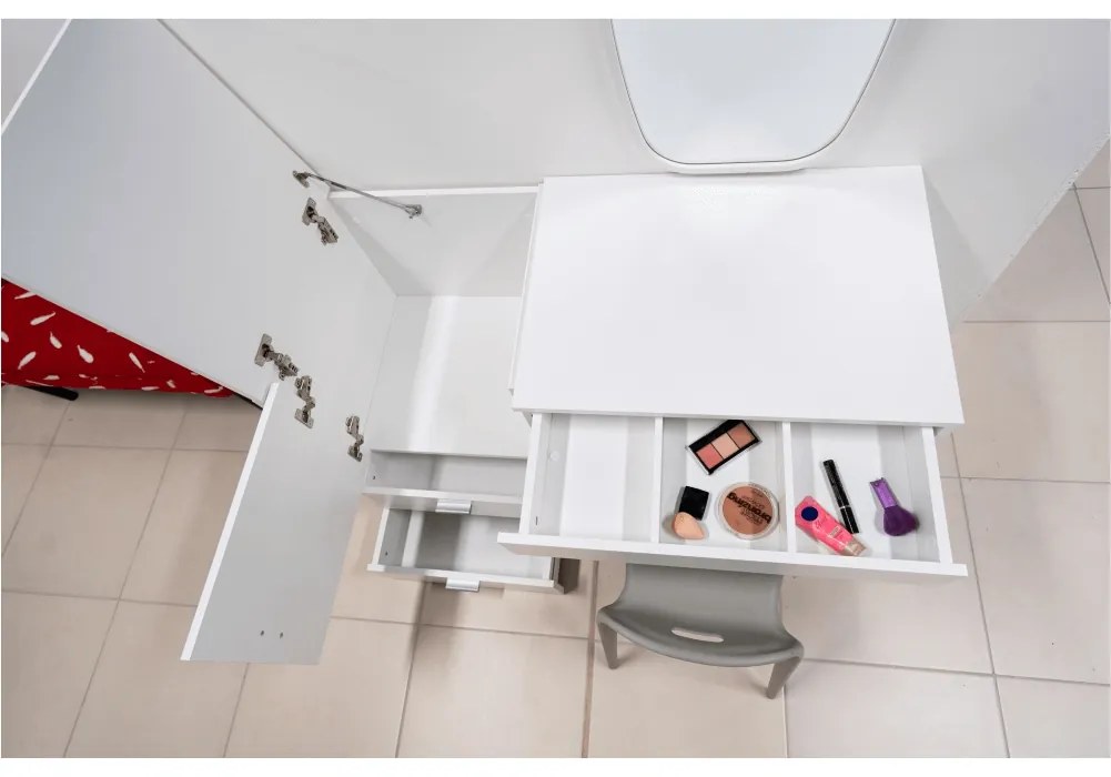 Viacúčelový stôl pre krajčírky Tailor - biela