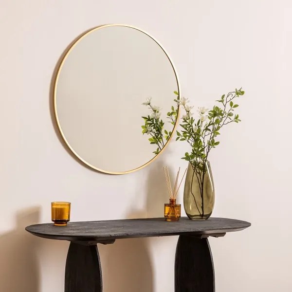 Atmosphera - Nástenné zrkadlo ALICE pr. 70 cm zlatá