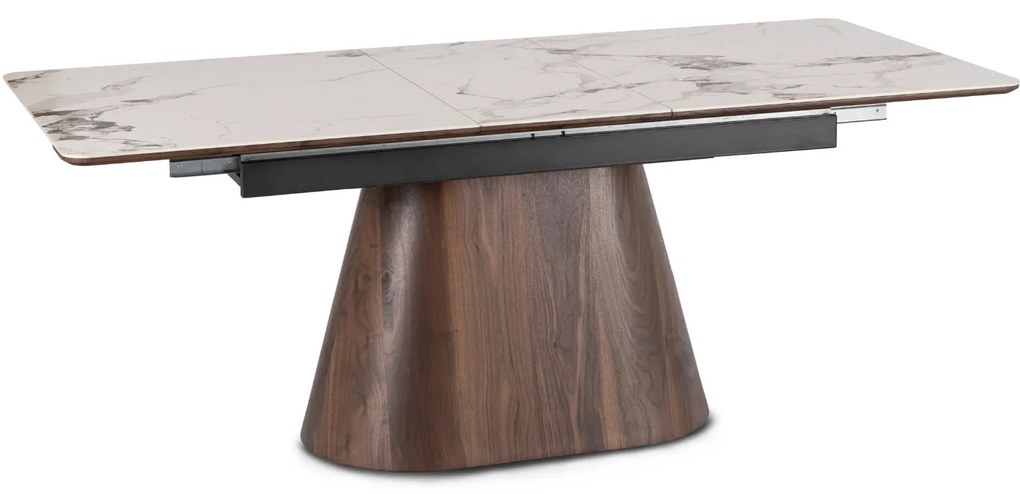 PROXIMA.store - Rozkladací jedálenský stôl LIZBONA FARBA: čierna, konštrukcia: dub