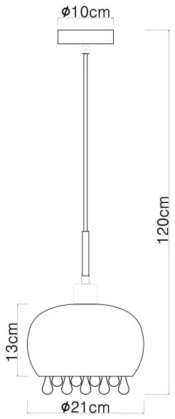 Globo 15839H - Luster na lanku CORRY 1xE27/9W/230V pr. 21 cm čierna