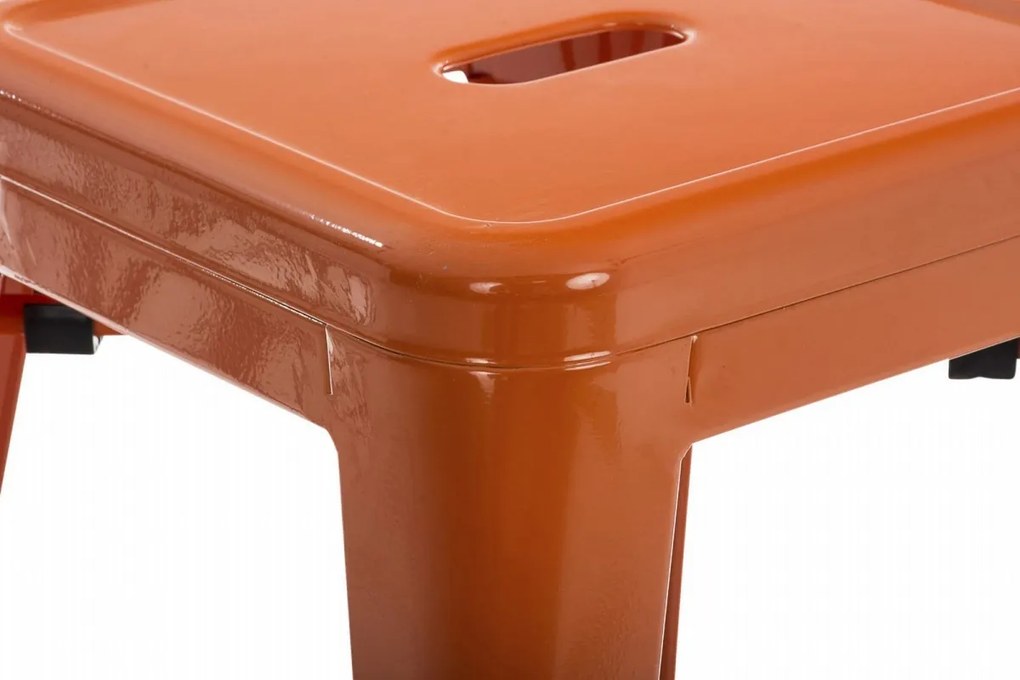 Stohovateľná kovová stolička Arm - Oranžová