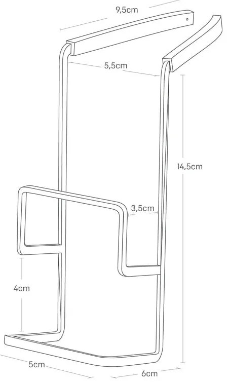 Závesný kovový držiak na hubku Tower – YAMAZAKI