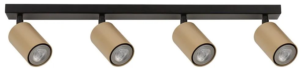 Bodové svietidlo ZOOM 4xGU10/25W/230V čierna/zlatá