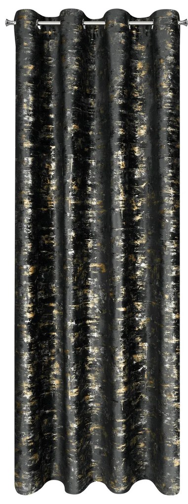 ZATEMŇOVACÍ ZÁVES NA KRÚŽKOCH TAMI 140X250 CM ČIERNA