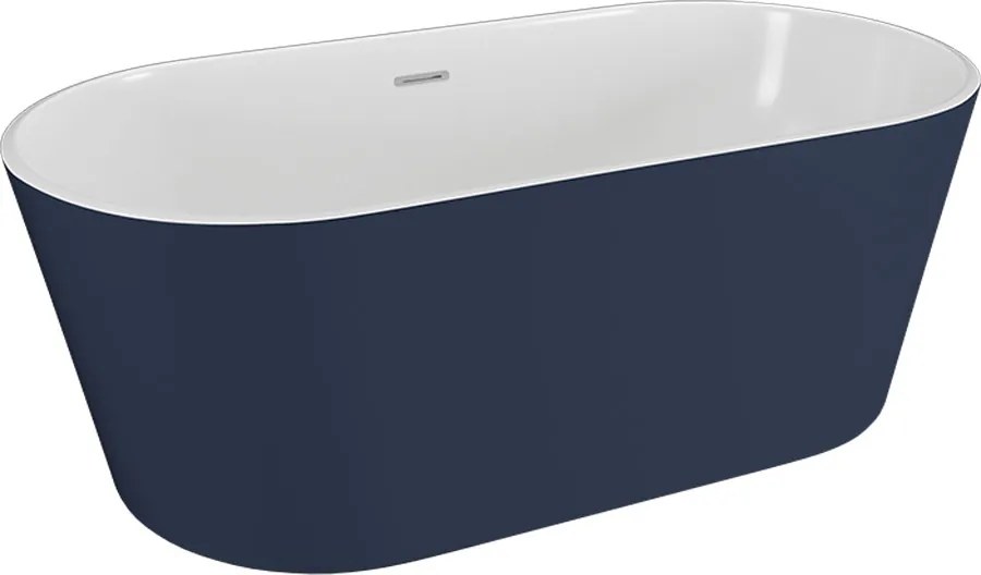Polimat Akrylátová voľne stojaca vaňa Uzo 160x80 POLIMAT-Rozmery: 160x80, POLIMAT-Farba vane: Biela / šedá popolavá lesk