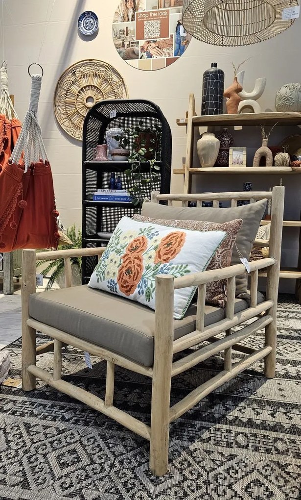 Drevené kreslo Teak - 75 * 90 * 90 cm