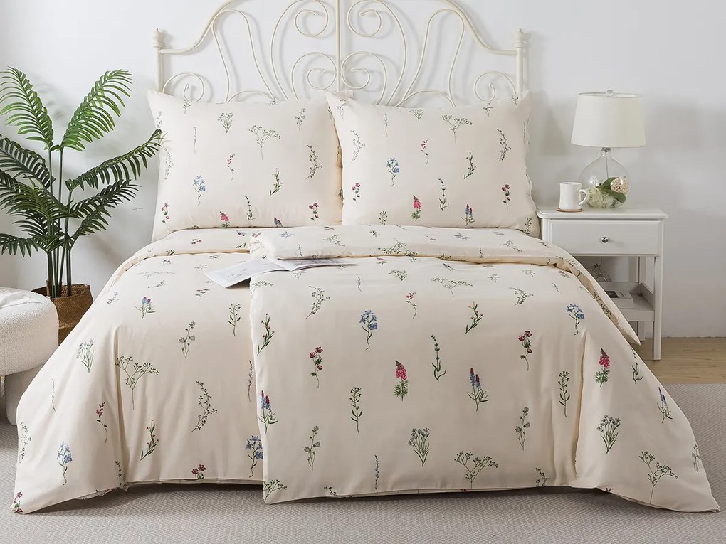 XPOSE® Bavlnené obliečky DIVOKÉ KVETY na dve postele