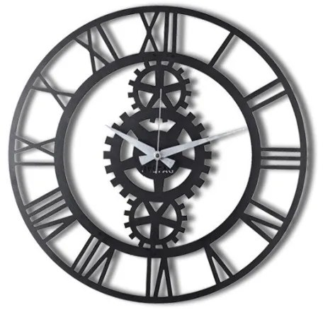 Nástenné hodiny pr. 70 cm 1xAA čierna