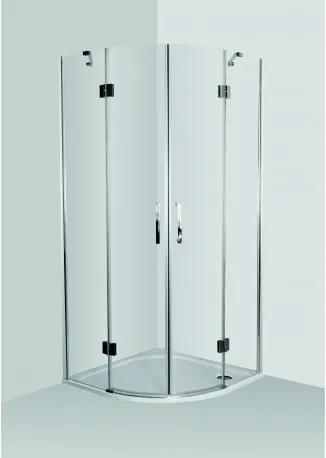 HOPA - Čtvrtkruhový sprchový kout VIVEIRO NEW - 195 cm, 90 cm × 90 cm, Univerzální, Hliník chrom, Čiré bezpečnostní sklo - 6 mm (OLBVIVP90CCBV)