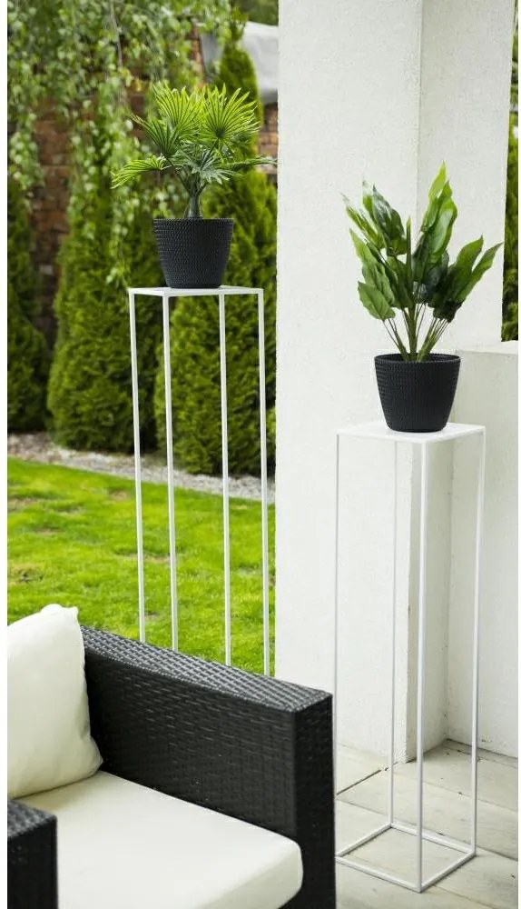 STOJAN NA KVETINÁČ SIMPLE 100X24X24 CM BIELA