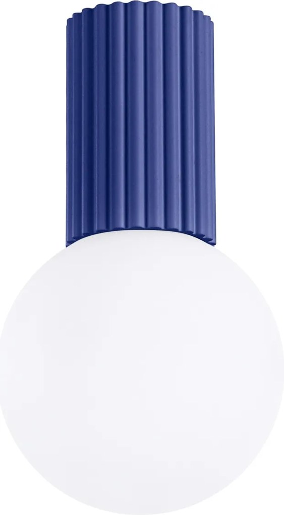 Stropné svietidlo Halo, 1x biele sklenené tienidlo, bl