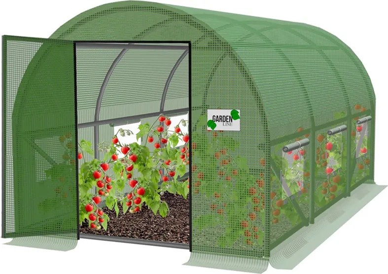 Záhradný fóliovník EXTRA 2 x 3 m s dverami na pántoch