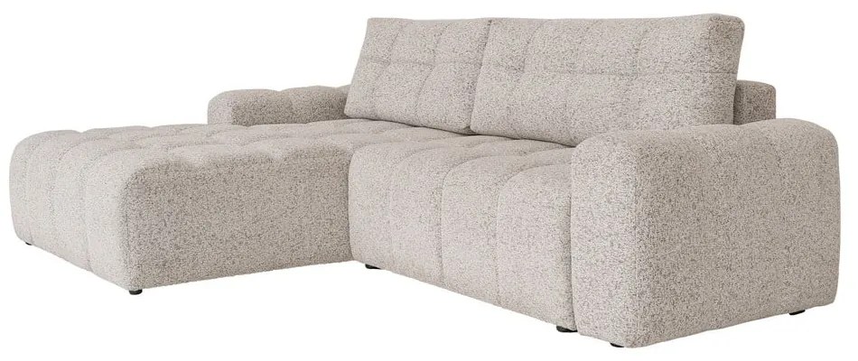 Béžová rozkladacia modulárna rohová pohovka s úložným priestorom (ľavý roh) Lulu – Miuform