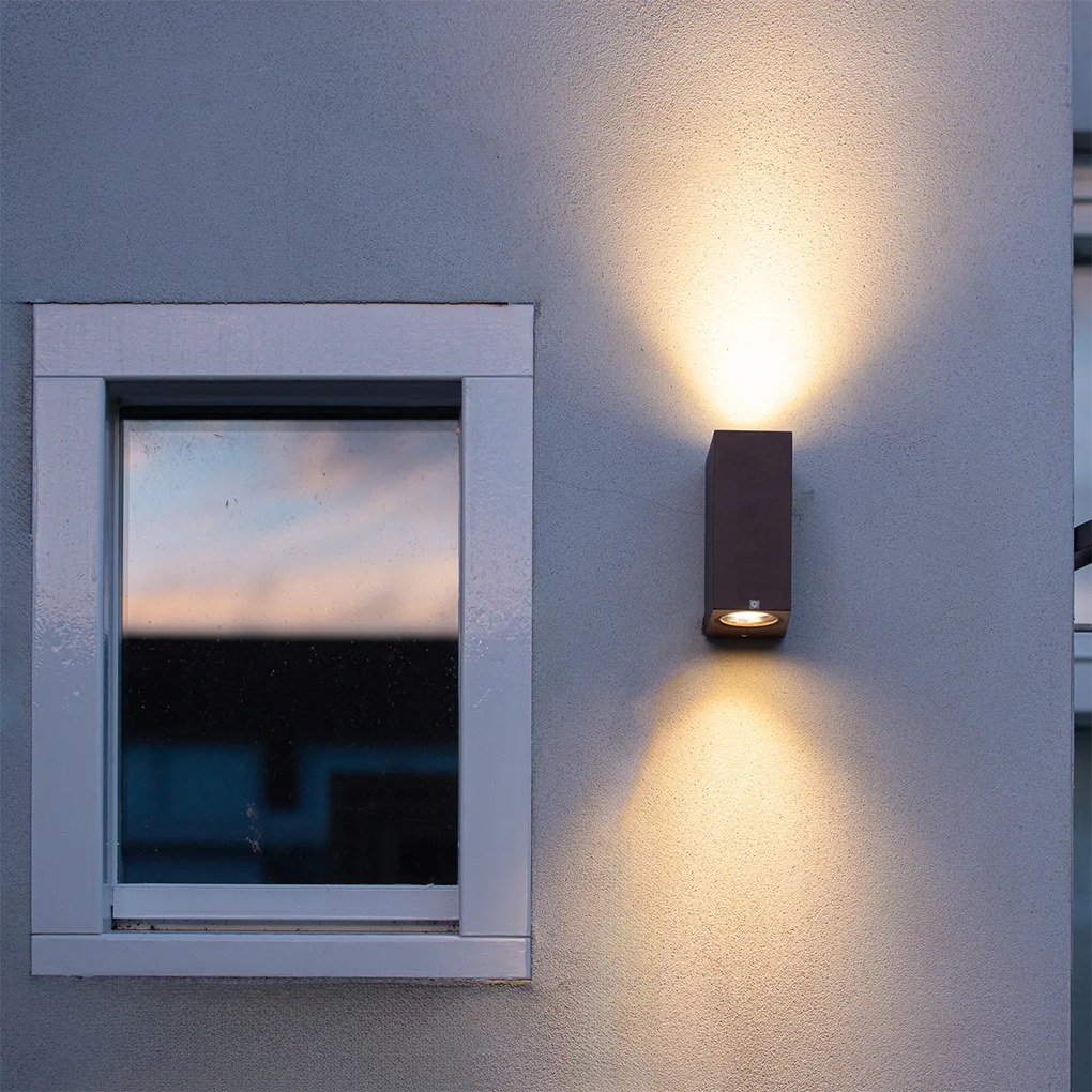 Priemyselná nástenná lampa hrdzavohnedá 2-svetlá IP44 - Baleno