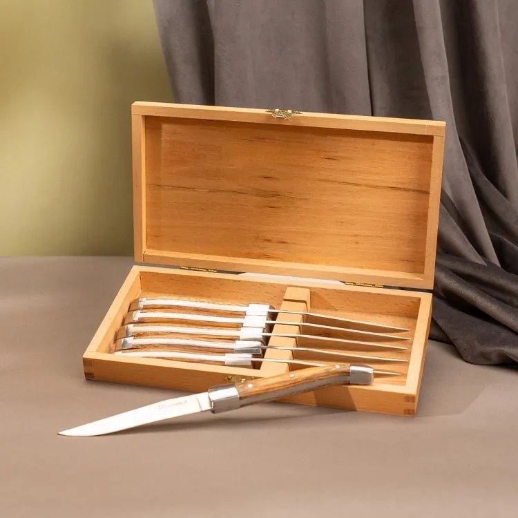 Lunasol - Steakové nože v drevenom boxe set 6 ks - Basic (118790)