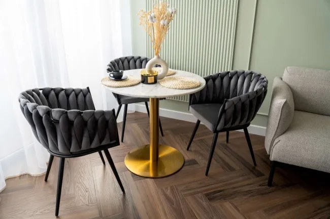 Jedálenská stolička ASTON zamatová, grafitová