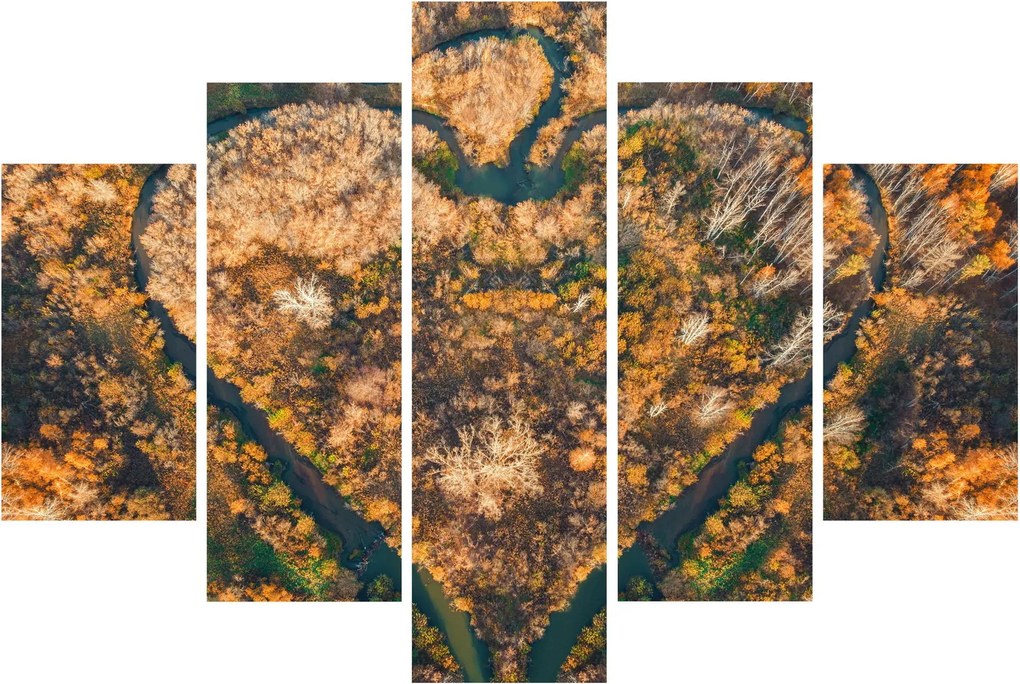 Obraz - Rieka v tvare srdca (150x105 cm)