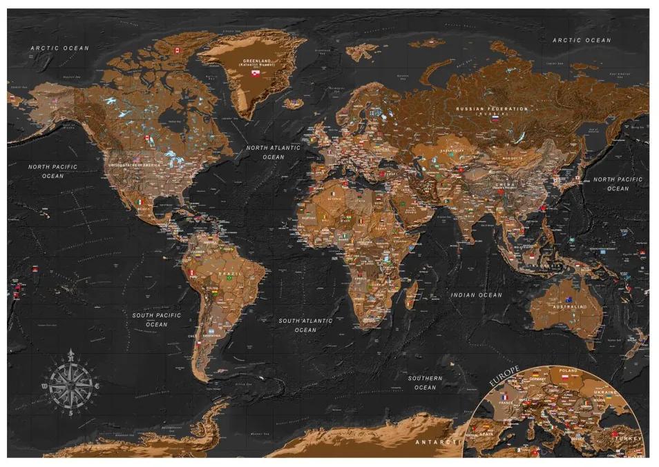 Samolepiaca fototapeta World Stylish Map