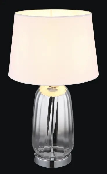 Globo 24142W - Stolová lampa CLASSY 1xE27/40W/230V biela/strieborná