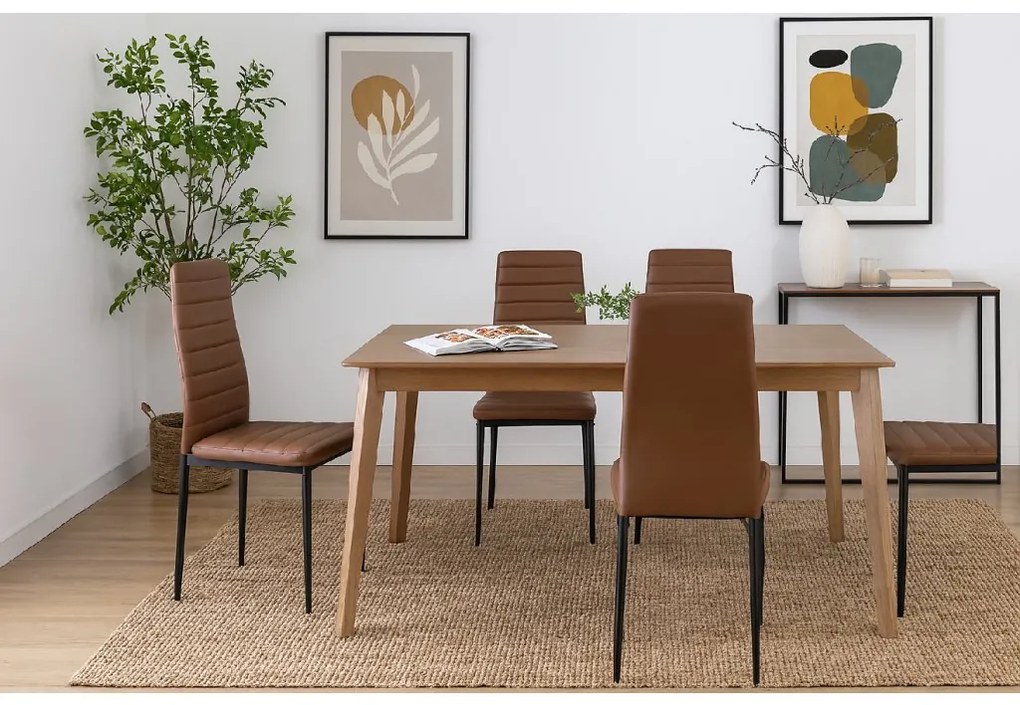 Noela Jedálenská stolička z umelej kože TINO hnedá