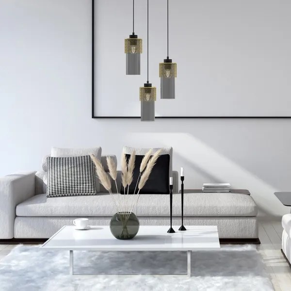 Luster na lanku GLAM 3xE27/60W/230V