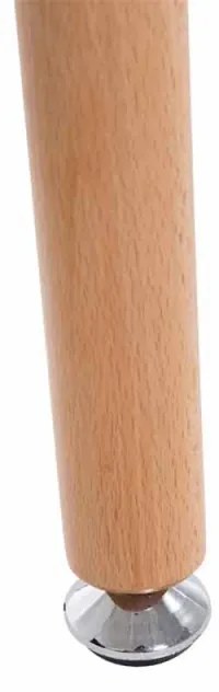 Jedálenský stôl okrúhly Angar, nohy natura - v75 x Ø80 cm - Biela