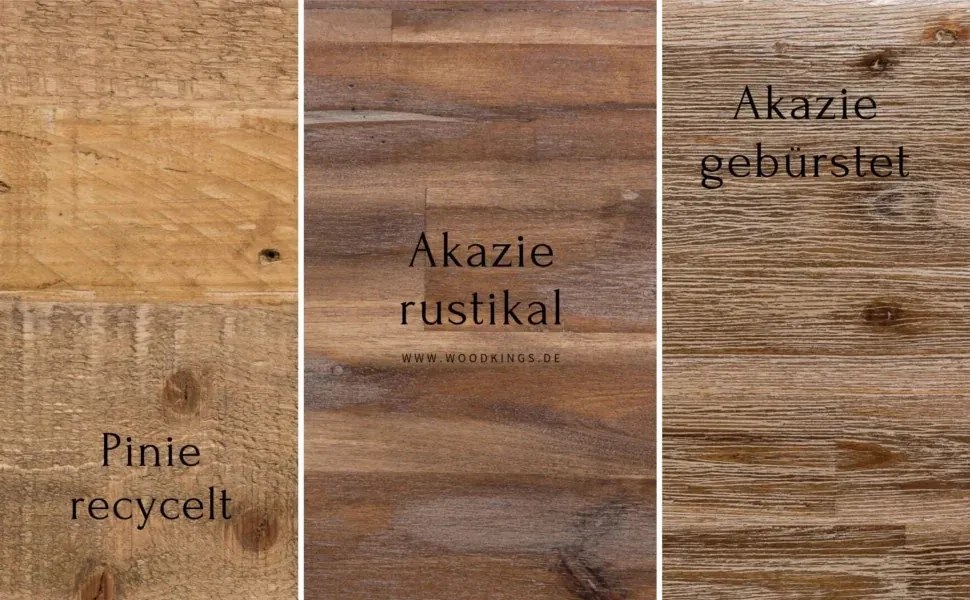 furniture-nabytek.cz - Masívny nočný stolík Albury z kartáčovanej akácie, lakovaný – prírodná farba