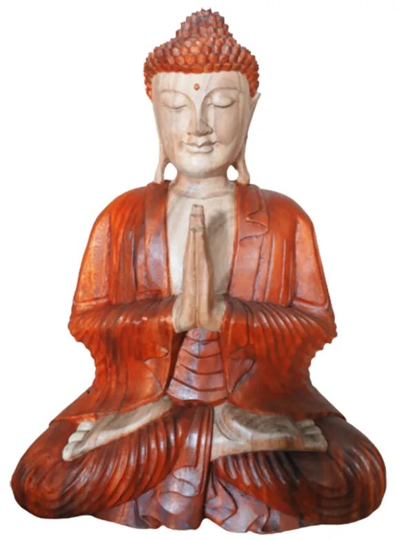 Ručne vyrezávaná socha Buddhu - Modliaci Buddha 30cm