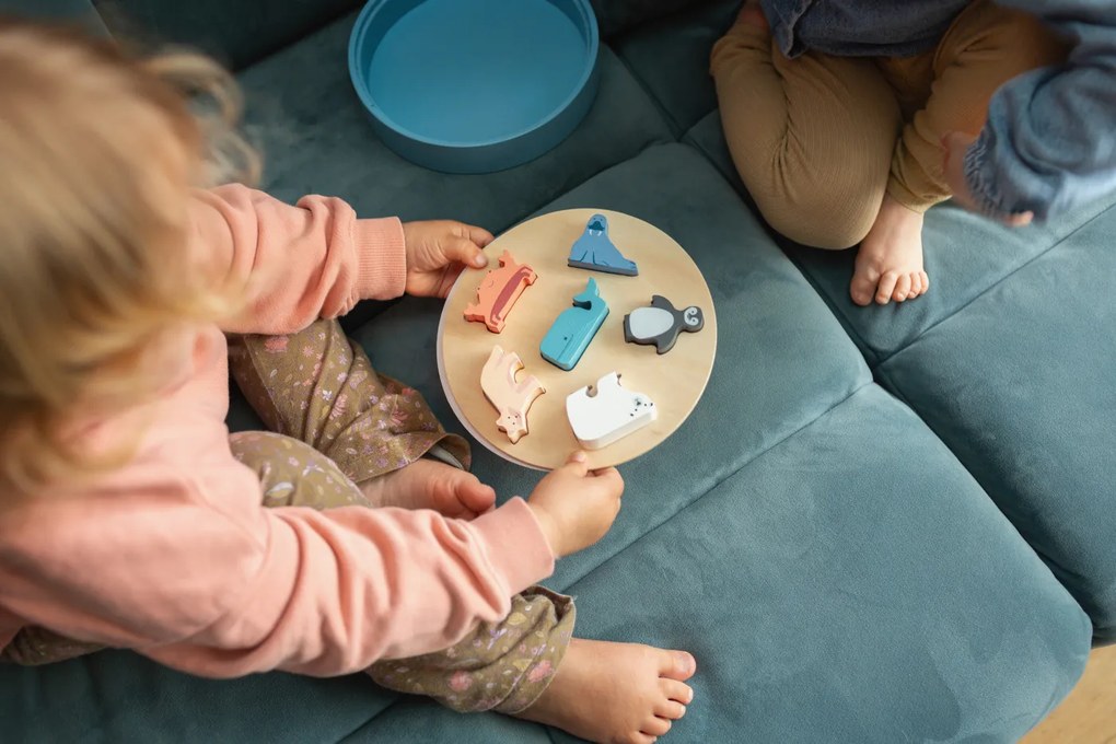 Drevené obrysové puzzle