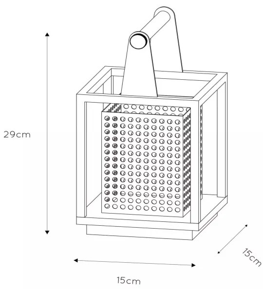 Lucide 21522/01/30 - Stolná lampa SANSA 1xE27/40W/230V