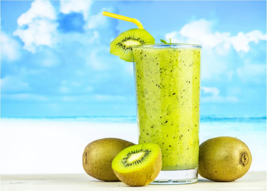 Sklenený obraz - kiwi smoothie (70x50 cm)