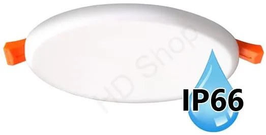 Vodeodolný zapustený okrúhly LED panel IP66 do kúpeľne 6W