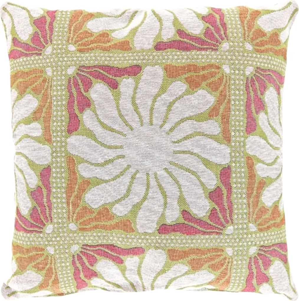 Dekoratívny vankúšik LIVANI 45x45 cm, oranžový/ružový
