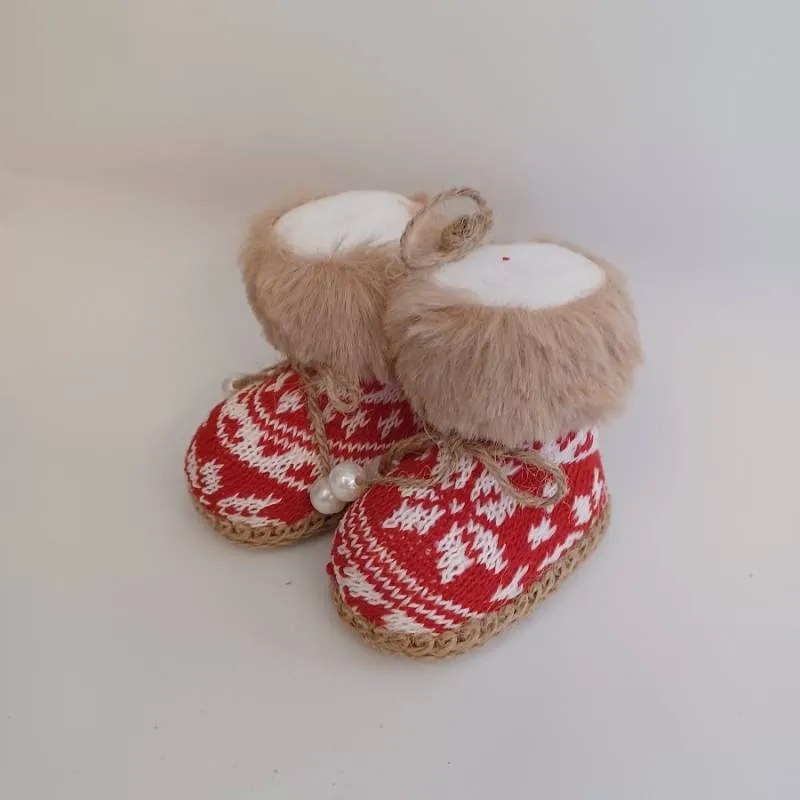 DECOLED Dekorácia, snežnice, 10 x 8,5 x 8 cm, červená