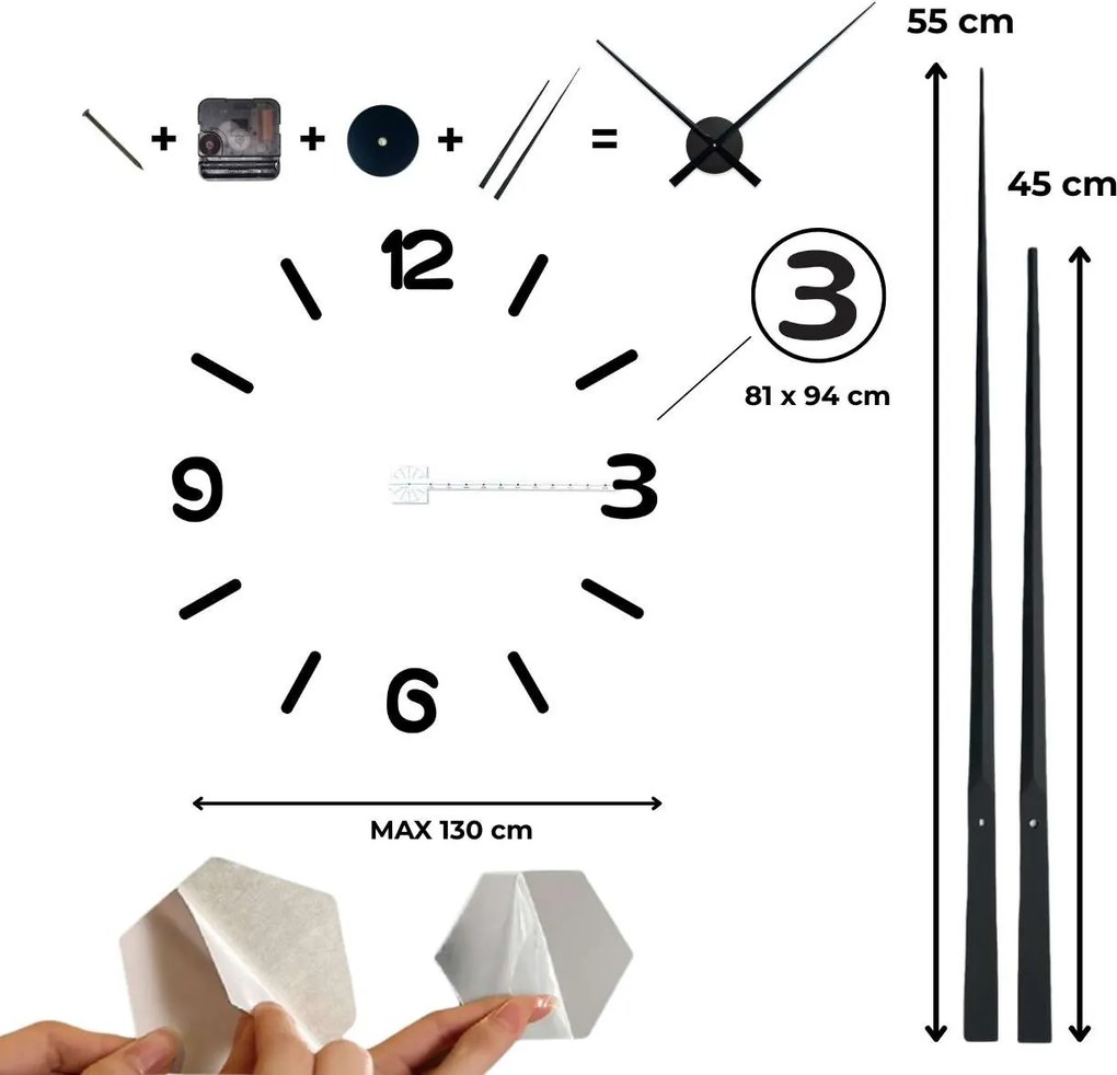 SENTOP | Veľké nástenné hodiny do obývačky DIY I SENTOP 12SZ026 analógové