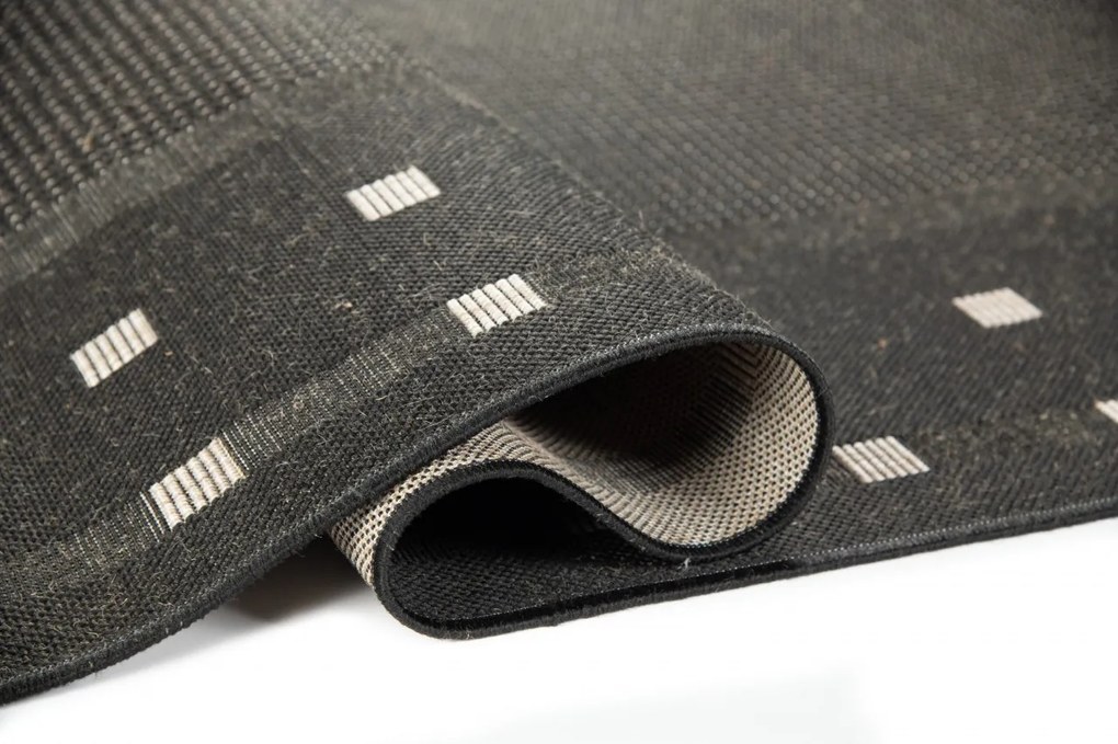 TA Koberec 20329 Čierna / strieborná