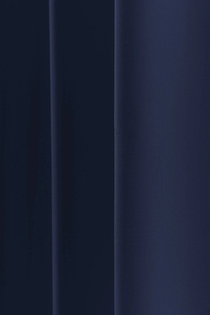 Záves OXFORD LIGHT 140x250 cm, tmavomodrý Zavesenie: Kovové krúžky