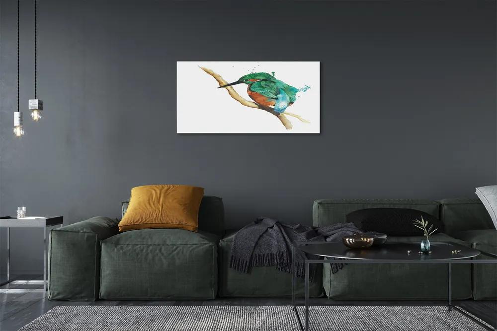 Obraz na plátne Farebné maľované papagáj 120x60 cm