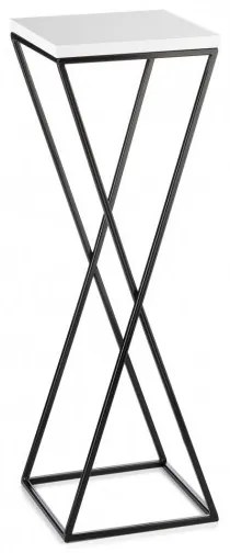 Stojan na kvety LOFT 70x24 cm čierna/biela