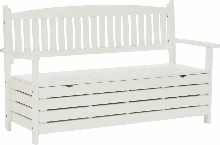 Záhradná lavička, biela, 150cm, AMULA