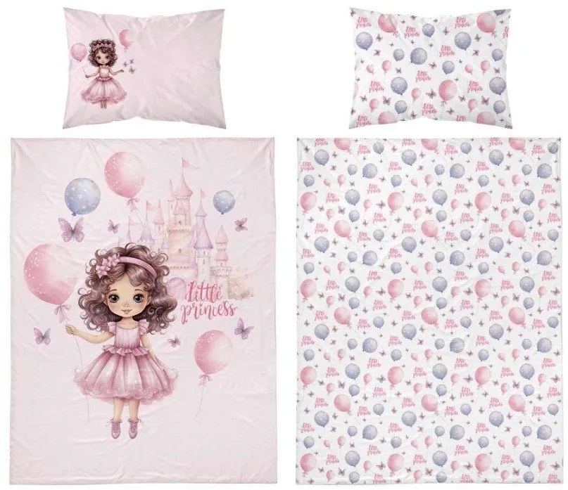 Obliečky do postieľky Malá Princezná 100/135, 40/60 cm