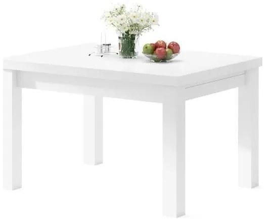 Rozkladací jedálenský stôl RALF biely pre 12 osôb