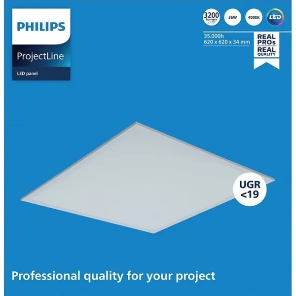 Philips - Podhľadový LED panel PROJECTLINE LED/36W/230V 62x62 cm