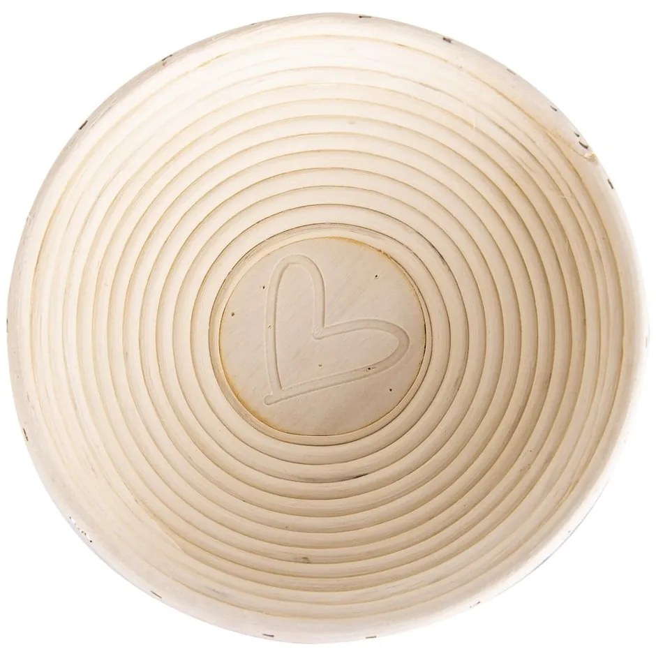 Ratanová ošatka na chleba Orion Srdce, ⌀ 21 cm