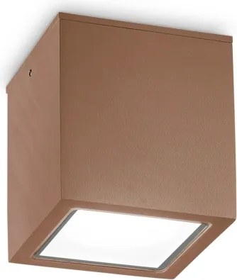 Ideal Lux - Vonkajšie bodové svietidlo TECHO 1xGU10/20W/230V 9x9 cm IP54 hnedé