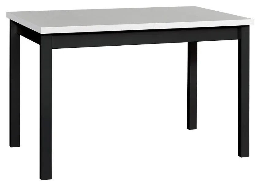 Rozkladací stôl Diesel 80 x 120/150 I, Morenie: biela - L, Farby nožičiek: čierna